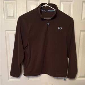 GAP Chocolate Brown Quarter-Zip Fleece